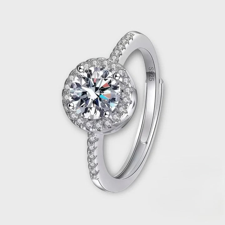 Moissanite Halo Ring
