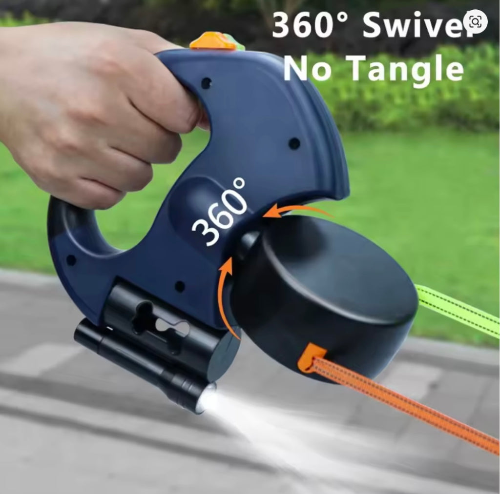 3M Retractable Dog Leash – Double, LED, Tangle-Free