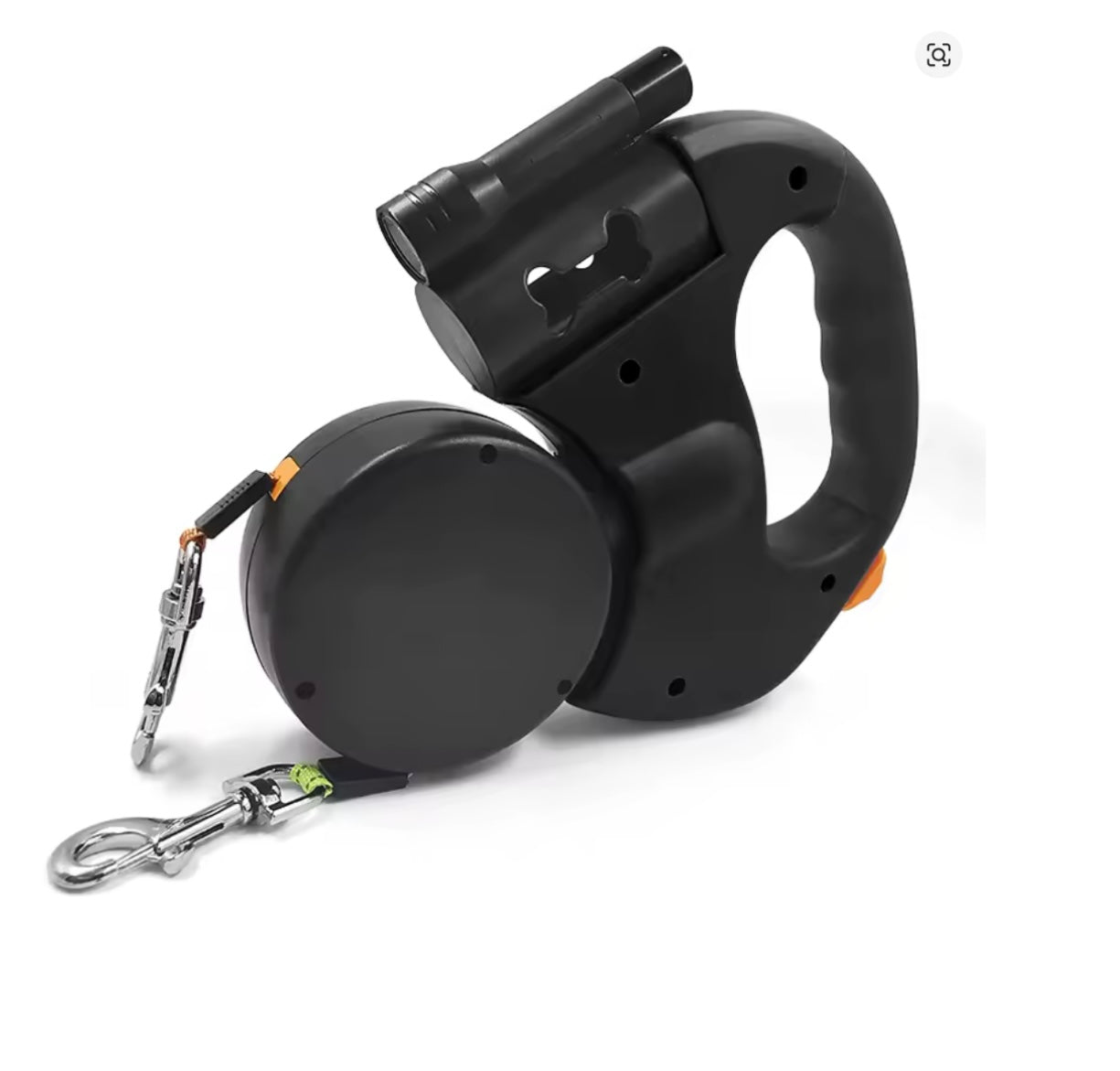 3M Retractable Dog Leash – Double, LED, Tangle-Free