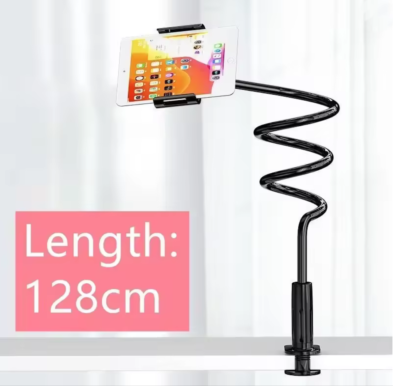 128cm Phone Holder Stand – 360° Flexible