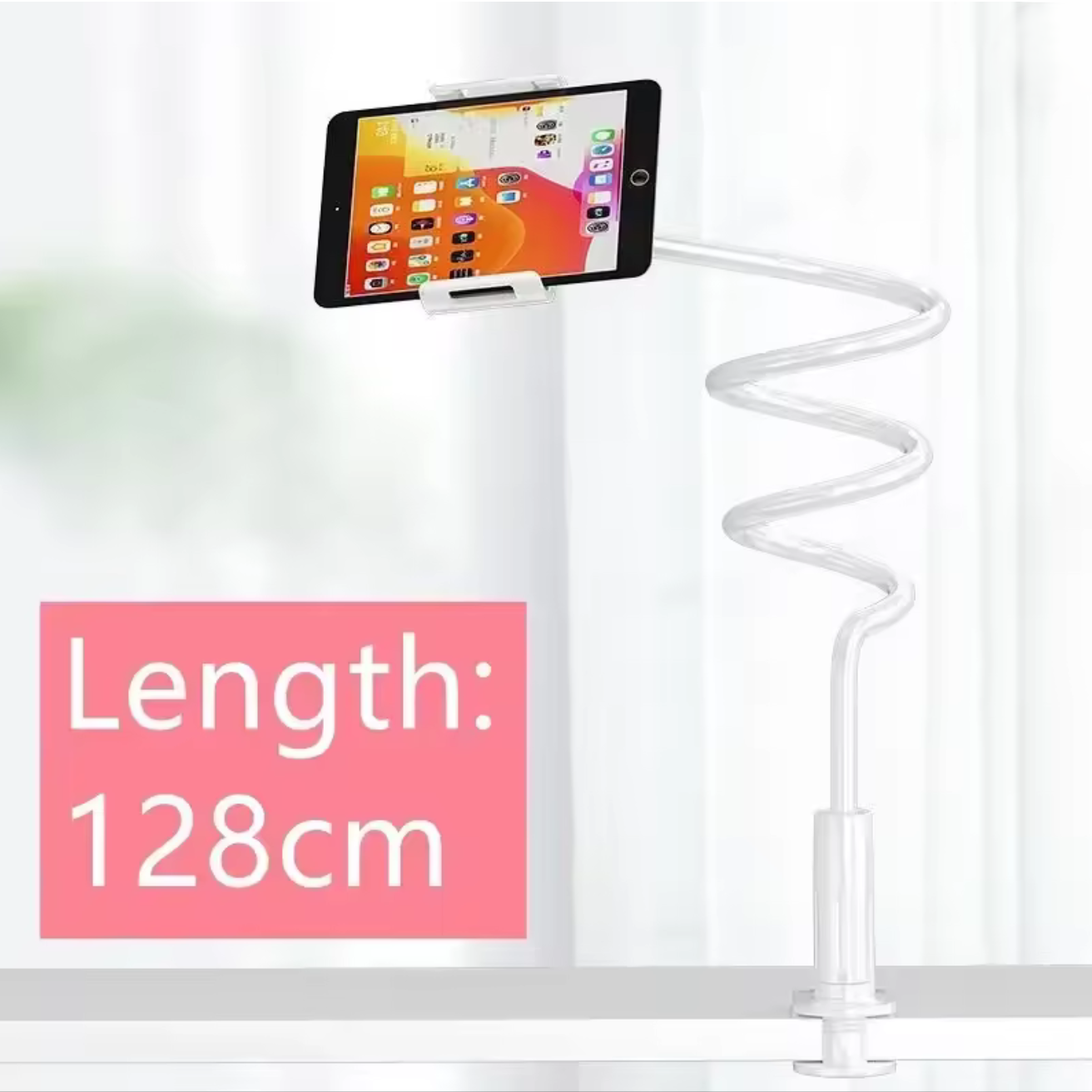 128cm Phone Holder Stand – 360° Flexible