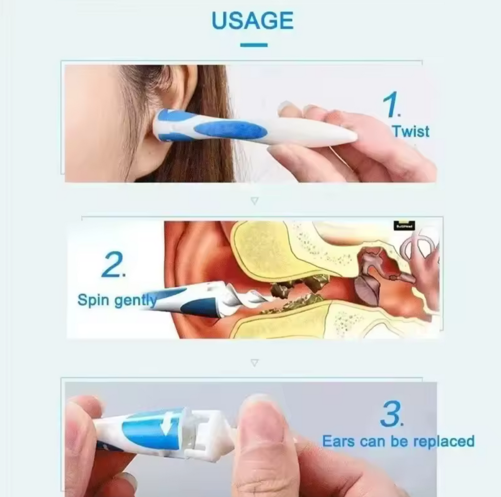 Ear Cleaner with Soft Silicone – 16 Tips