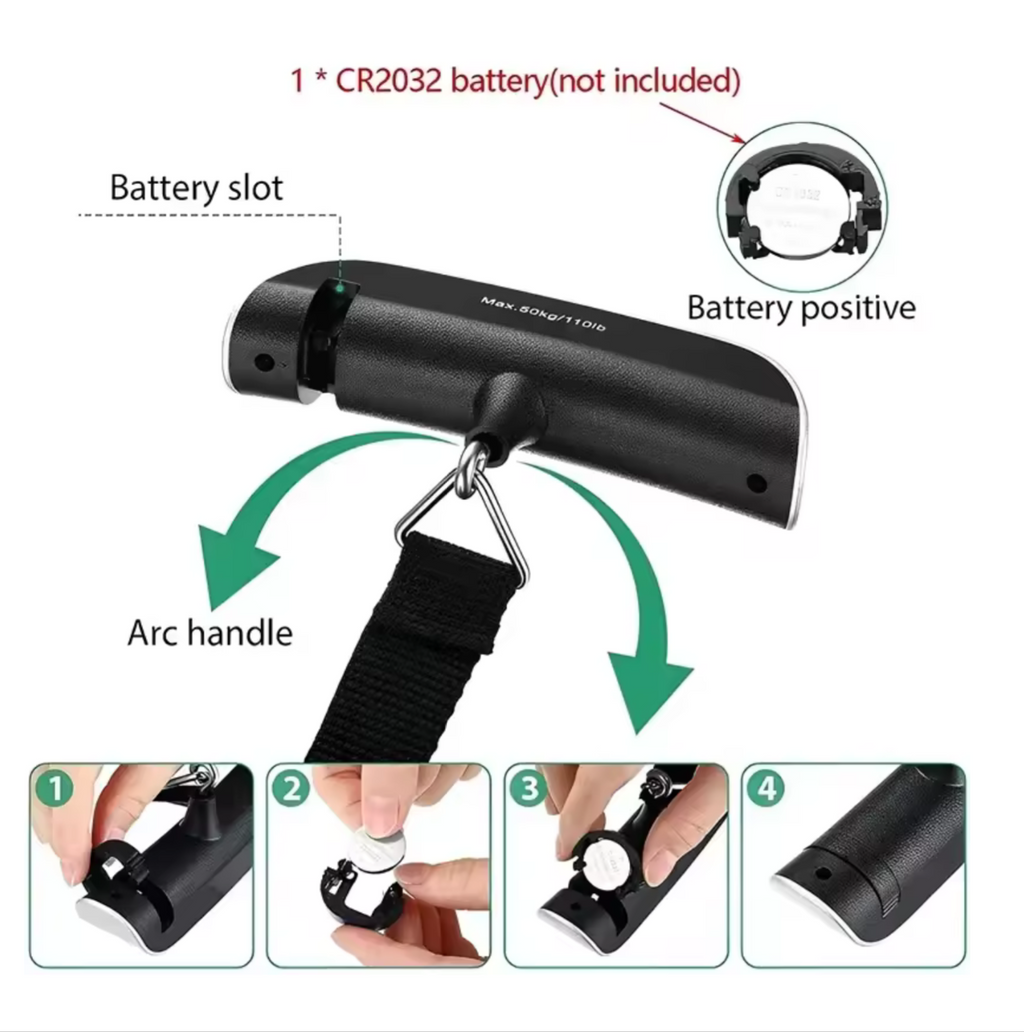 Portable Digital Luggage Scale (110lb/50kg)