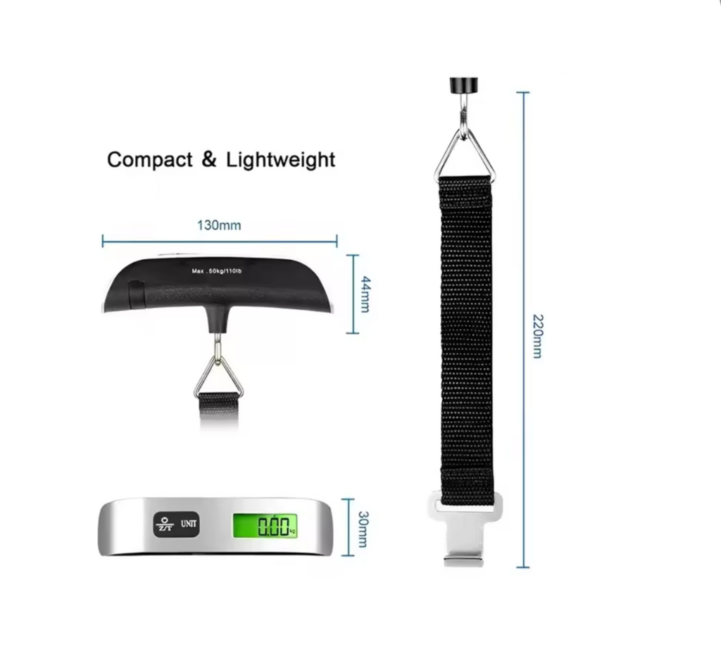 Portable Digital Luggage Scale (110lb/50kg)