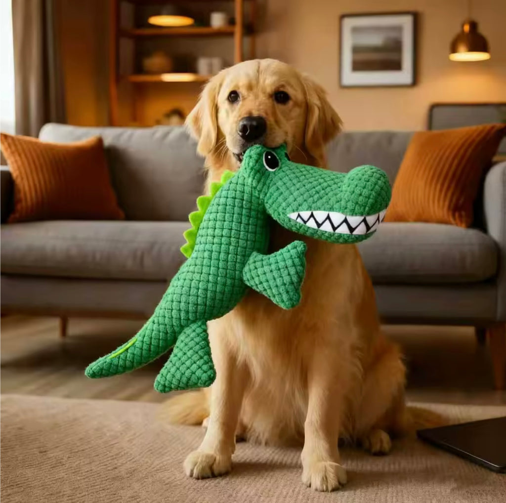 Durable Plush Pet Toy Dinosaur
