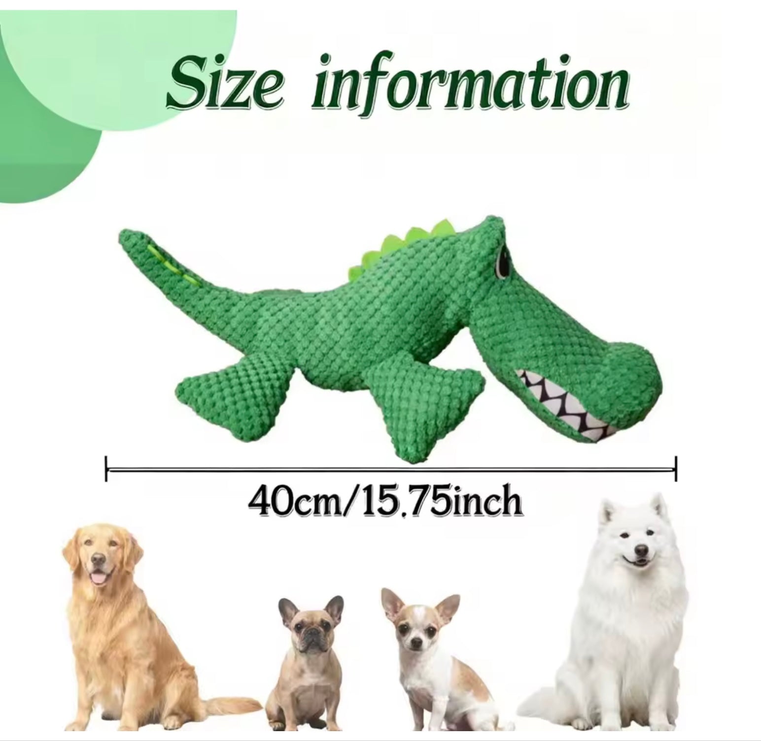 Durable Plush Pet Toy Dinosaur