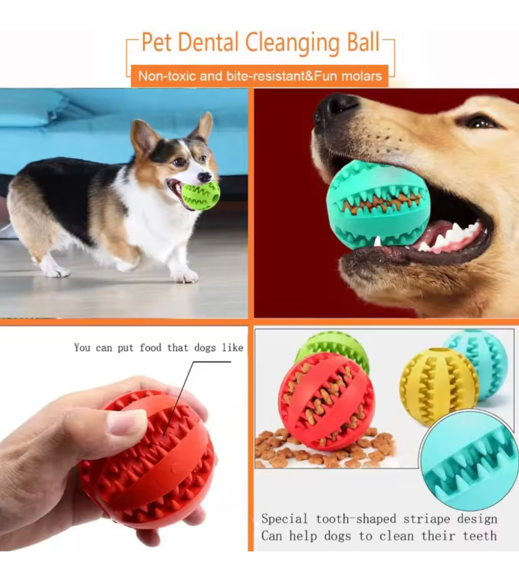 Dog Toy Ball – Rubber Chew & Treat Feeder