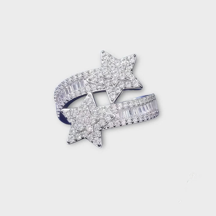 Shooting Star Moissanite Ring