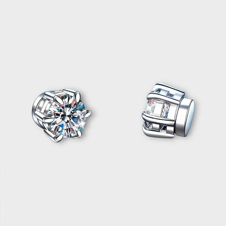 Moissanite Magnetic Stud Earrings