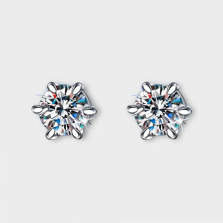 Moissanite Magnetic Stud Earrings