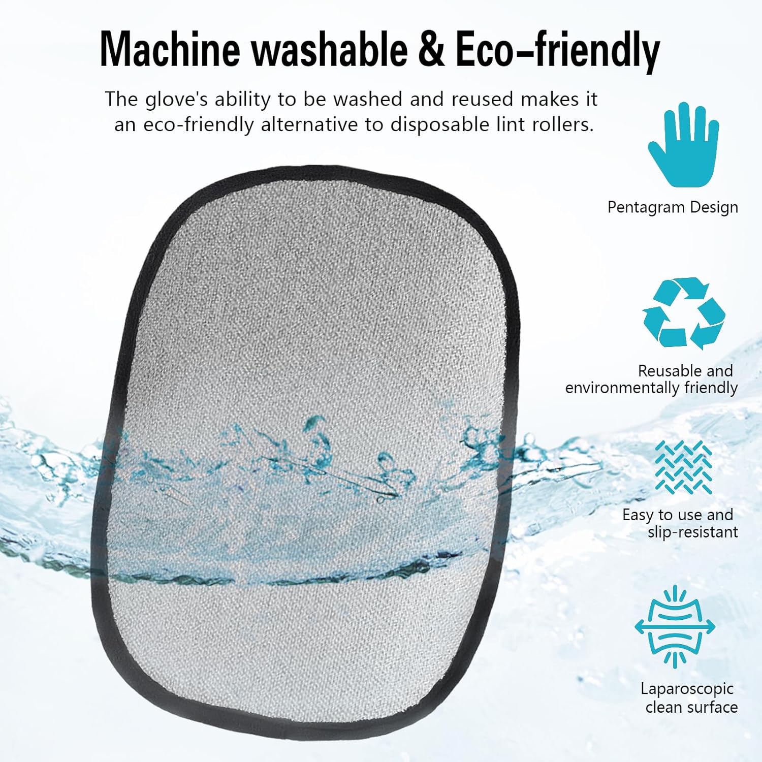 Five-Finger Pet Hair Remover Gloves