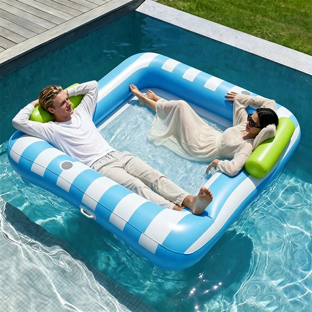 Double Pool Lounge with Headrest