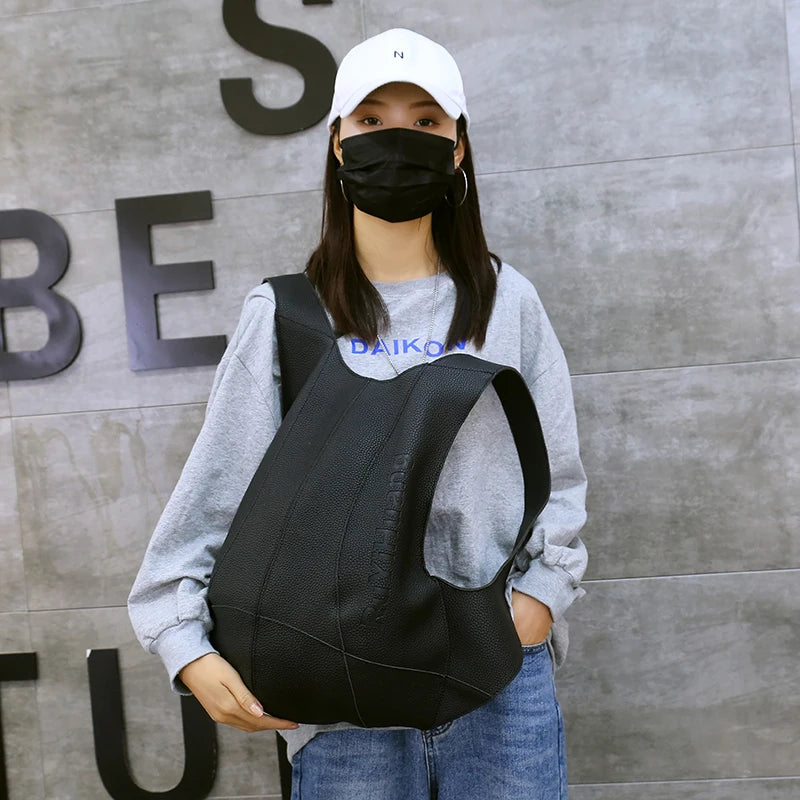 Unisex Leather Anti-Theft Backpack