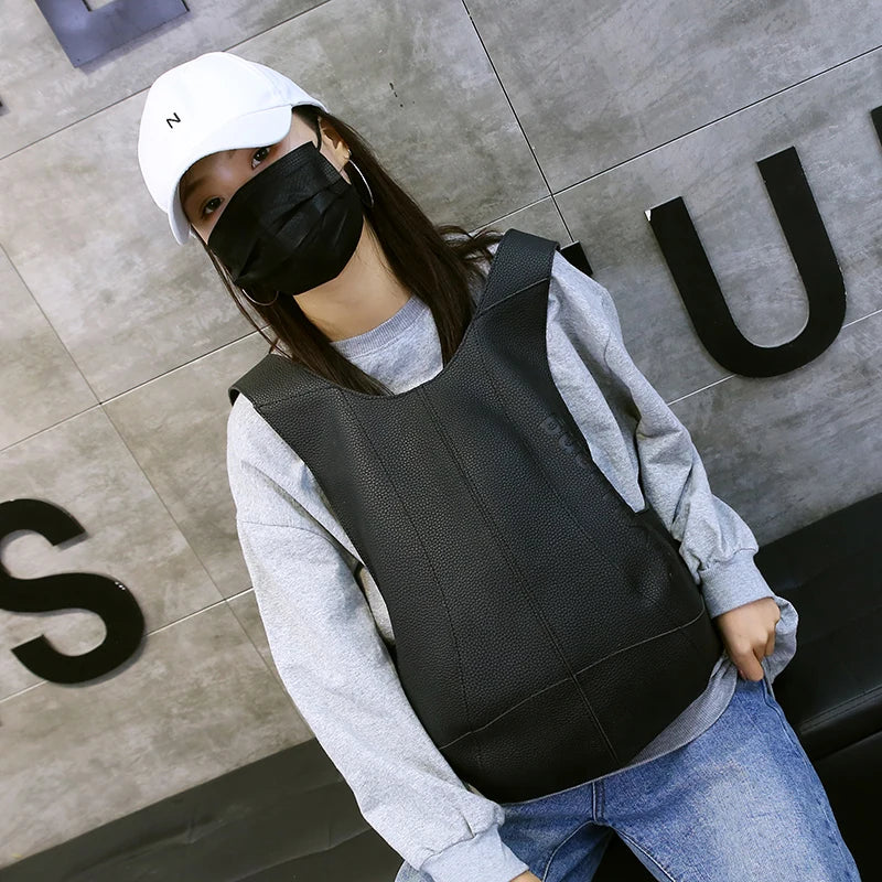 Unisex Leather Anti-Theft Backpack