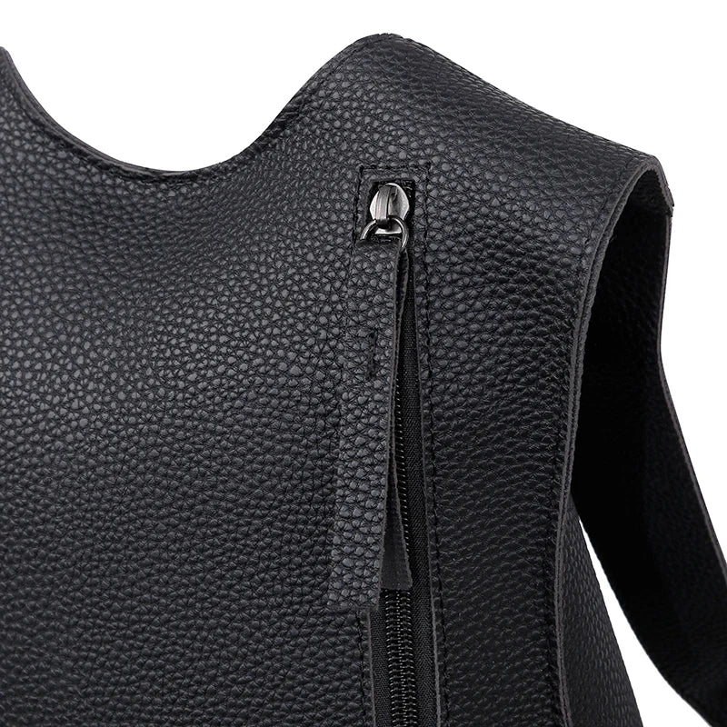Unisex Leather Anti-Theft Backpack