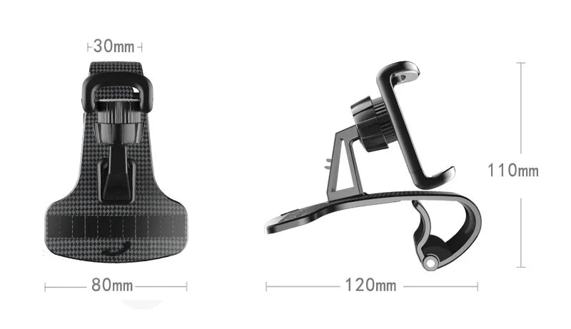 1260° Dashboard Phone Mount - (3.5 to 6.5 inch models only)