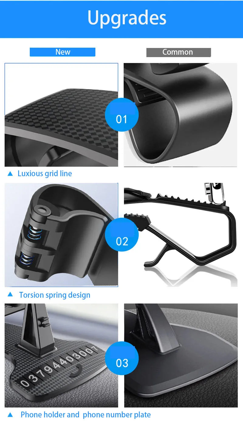 1260° Dashboard Phone Mount - (3.5 to 6.5 inch models only)