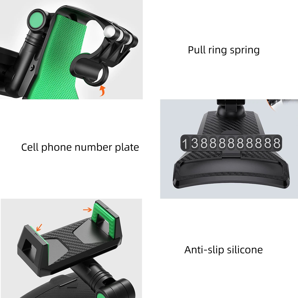 1260° Dashboard Phone Mount - (3.5 to 6.5 inch models only)