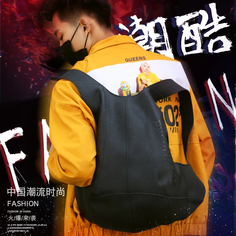 Unisex Leather Anti-Theft Backpack