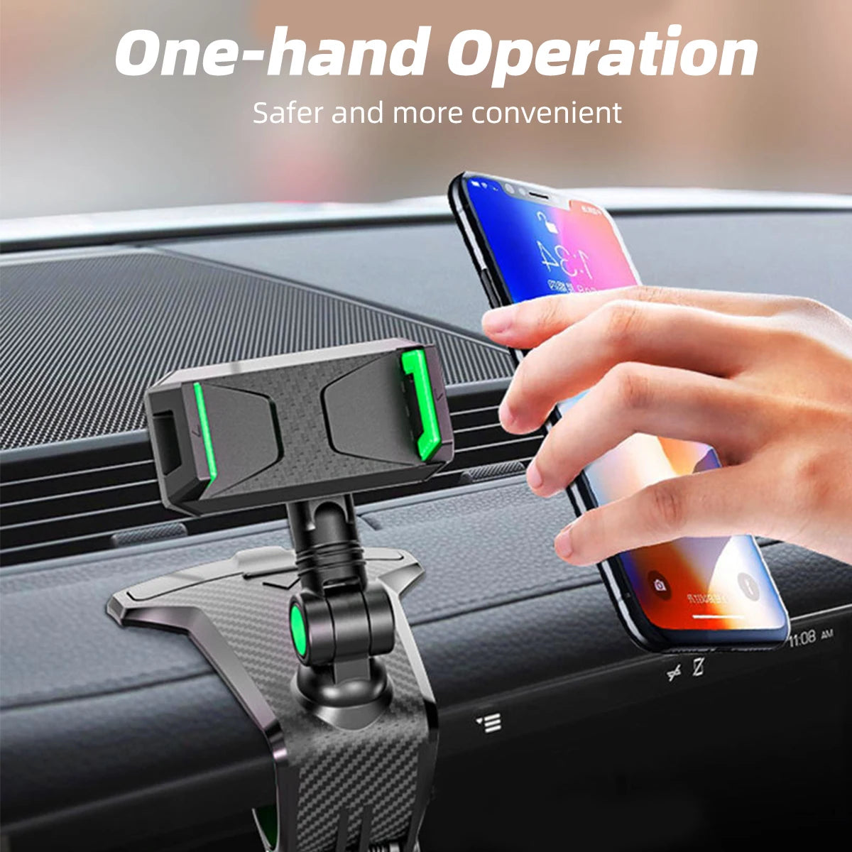 1260° Dashboard Phone Mount - (3.5 to 6.5 inch models only)