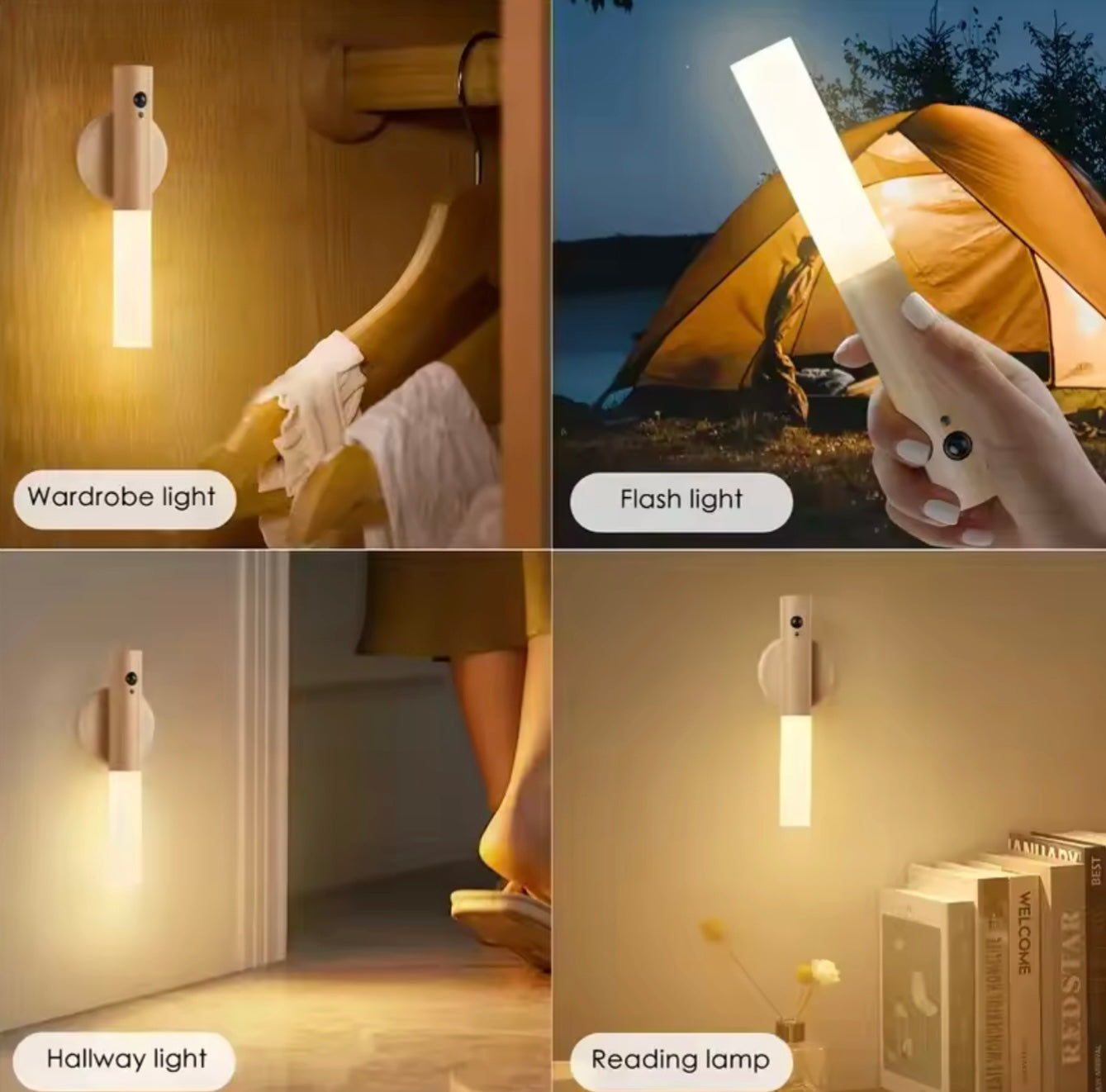 Smart Motion Sensor LED Night Light – Rechargeable
