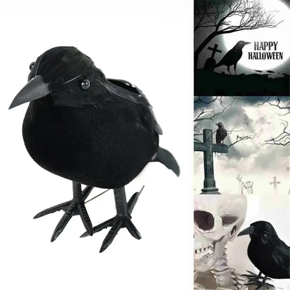 Halloween Black Crow Decorations