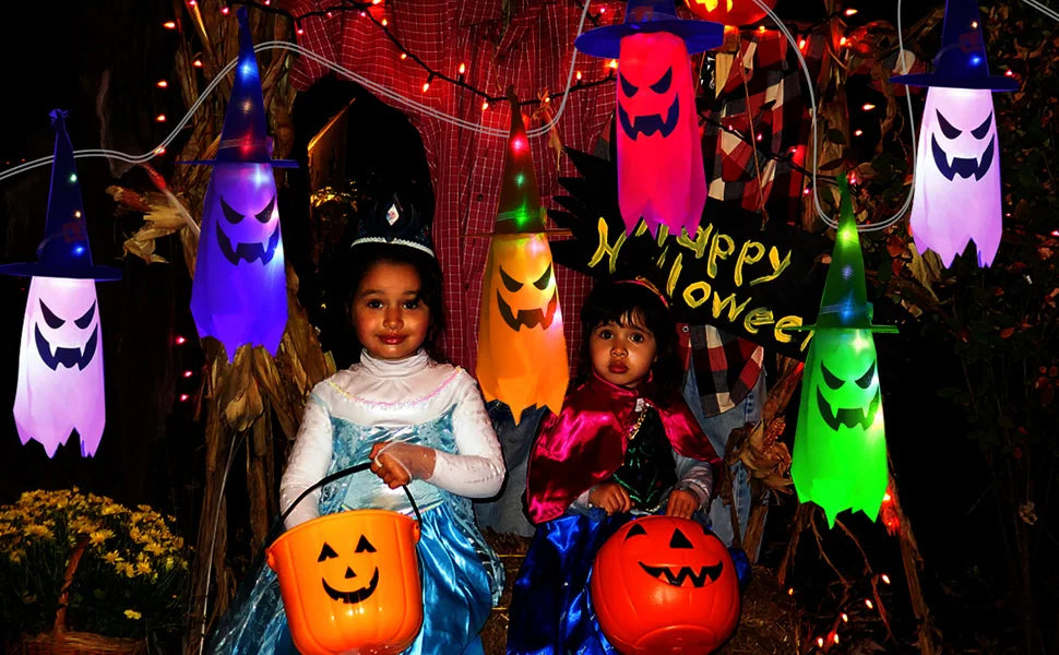 Halloween Light-Up Witch Ghosts – 5 Pack