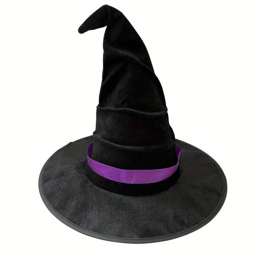 Halloween Velvet-Look Witch Hat