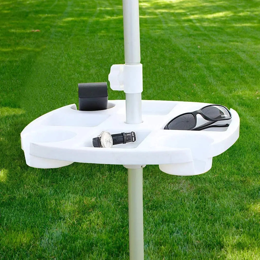 Beach Umbrella Tray with Cup Holders