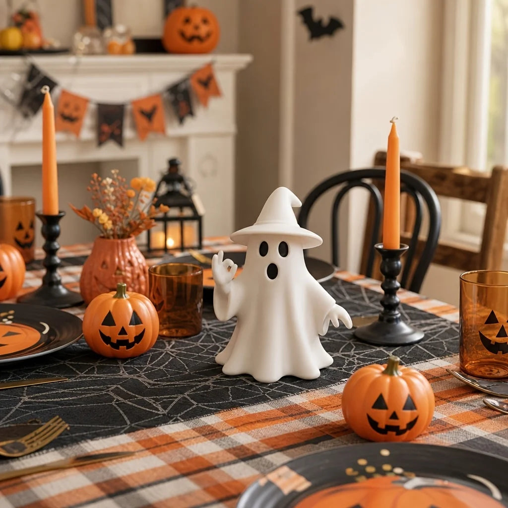 Halloween OK Gesture Ghost Figurine