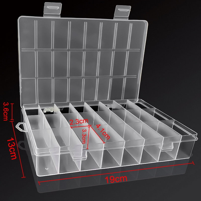 24-Grid Plastic Storage Organizer Box