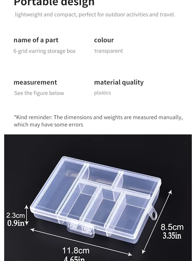 Transparent Double Buckle Jewelry Storage Box