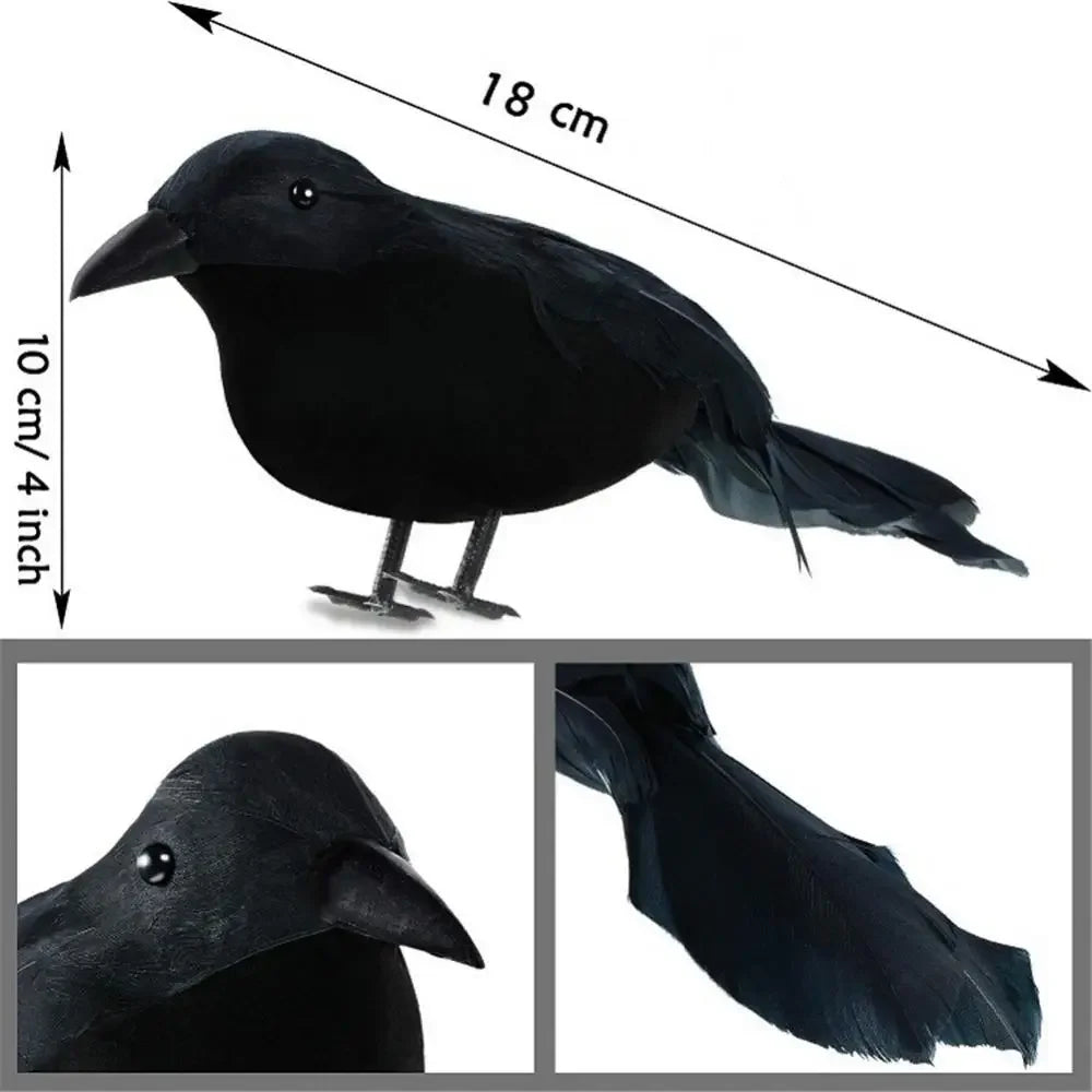 Halloween Black Crow Decorations