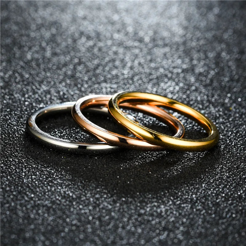 2mm Thin Minimal Stainless Steel Ring (Sizes 6–13)