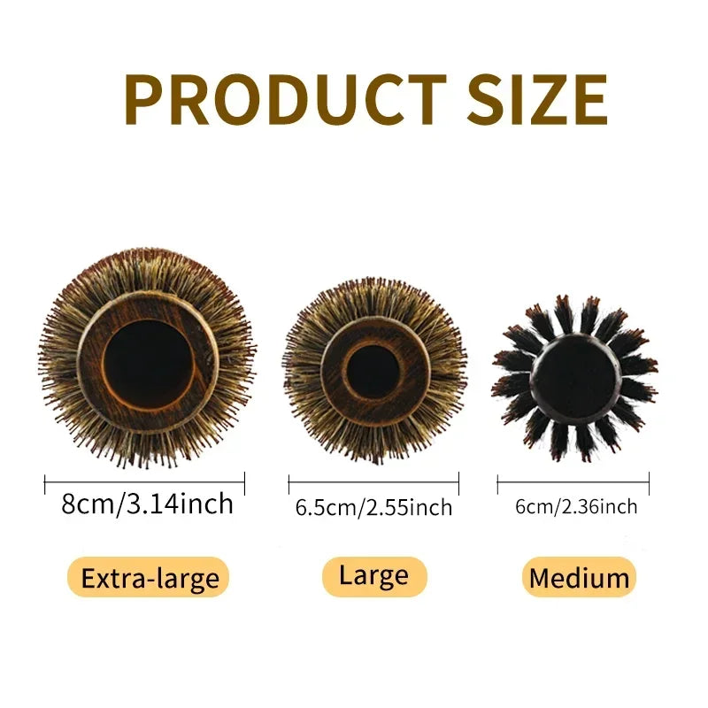 Professional Salon Boar Bristle Round Hair Brush