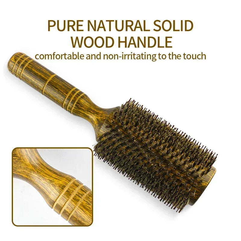 Professional Salon Boar Bristle Round Hair Brush