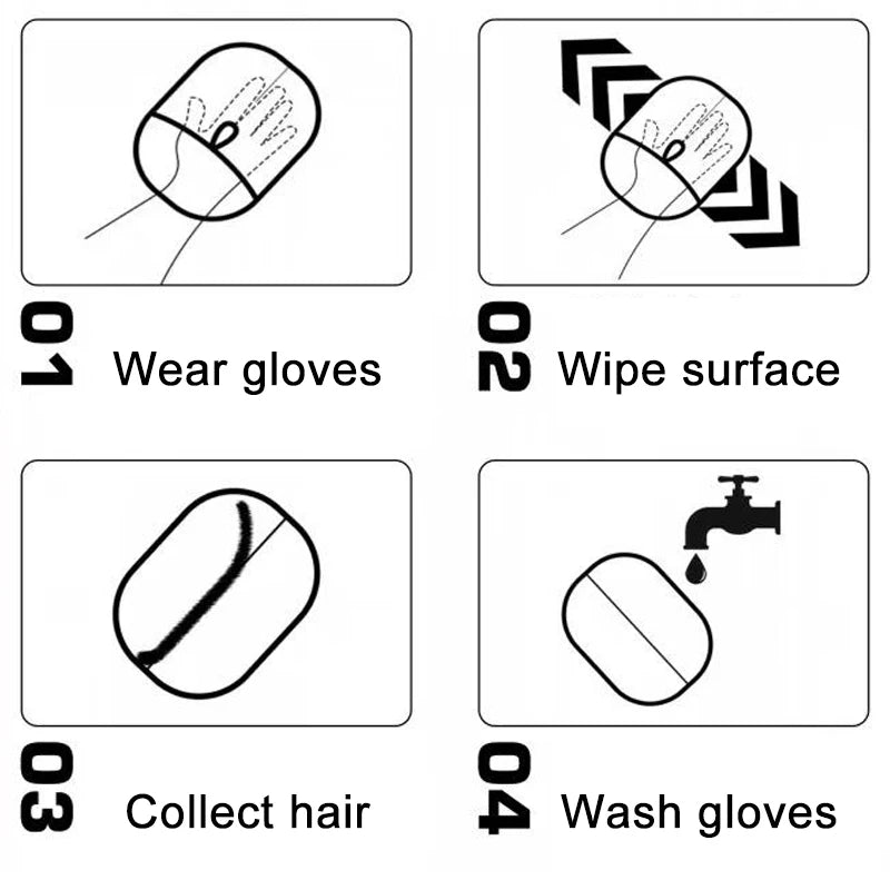 Pet Hair Cleaning & Grooming Gloves