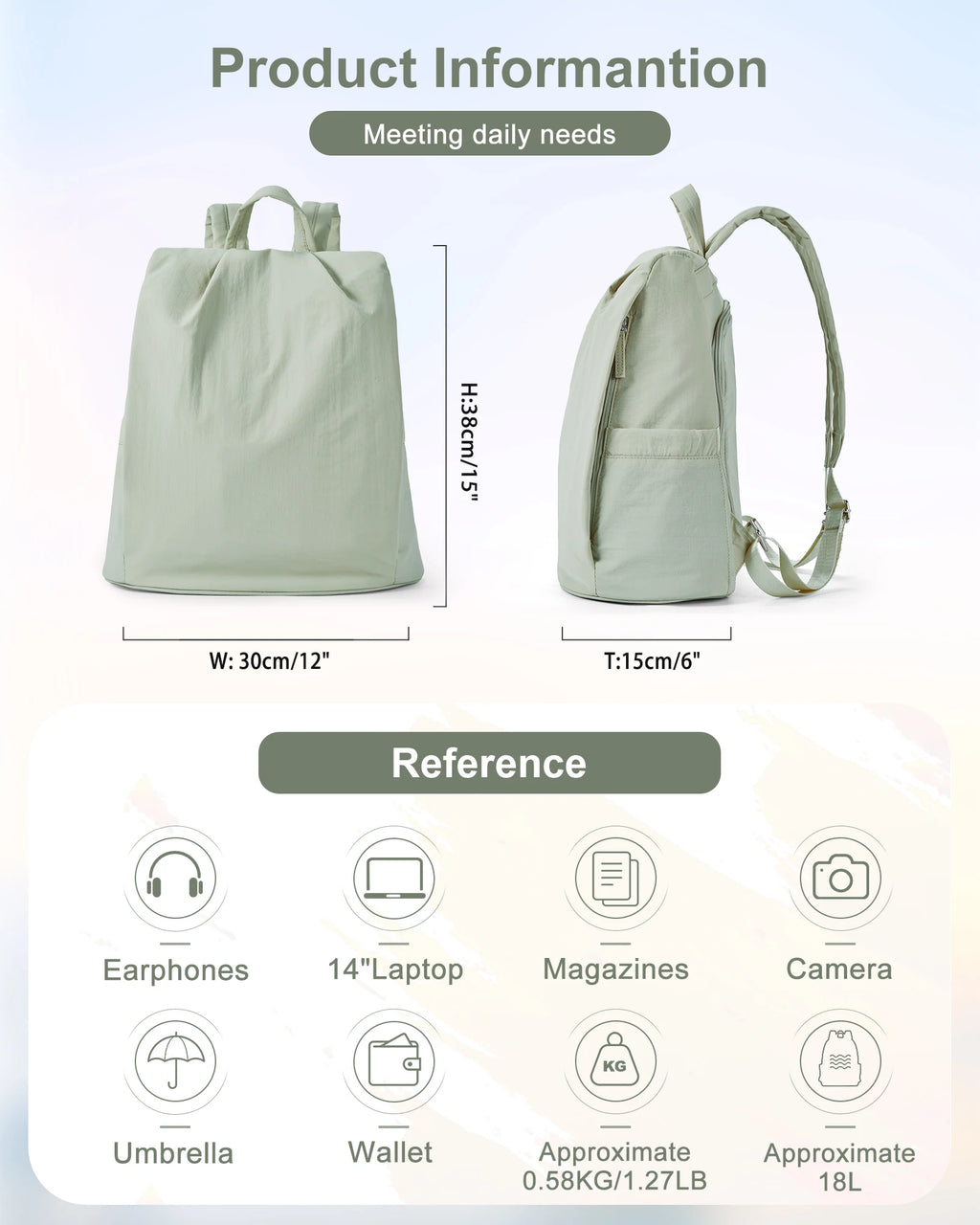 Anti-Theft Lightweight Backpack