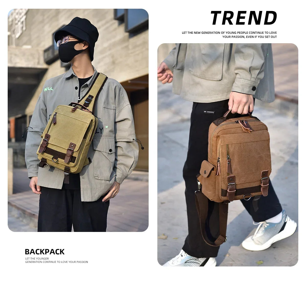 Small Canvas Backpack 20L