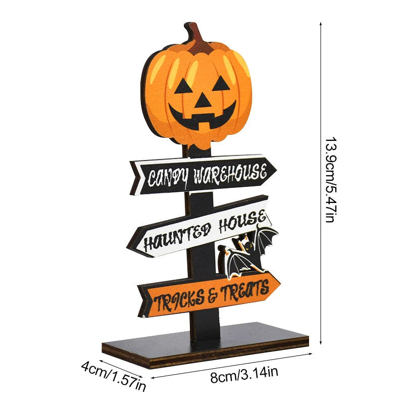 Halloween Wooden Signpost Decoration