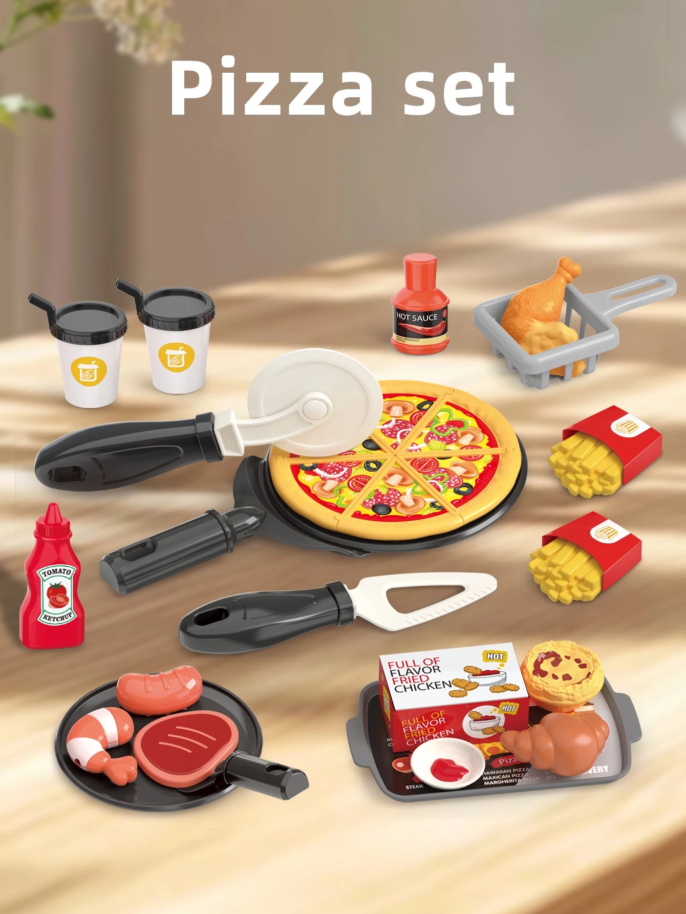 Pretend Play Kitchen Food Toy Set