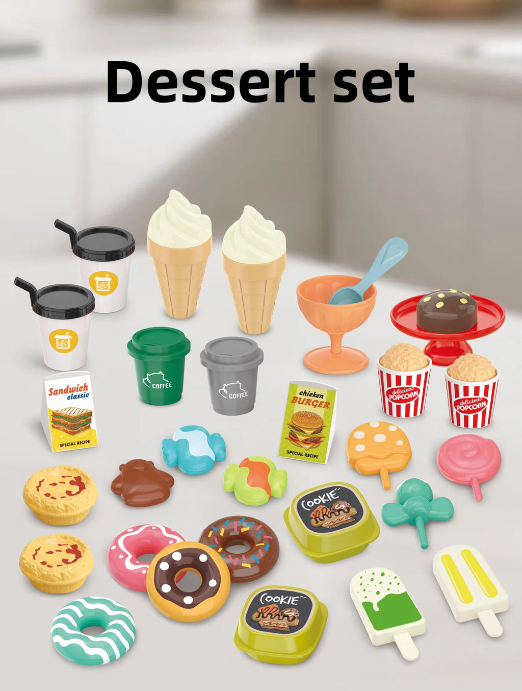 Pretend Play Kitchen Food Toy Set
