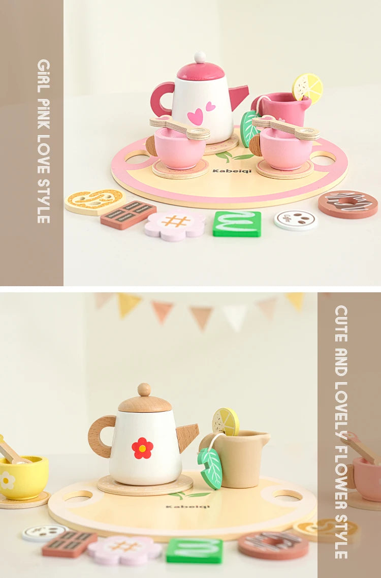 Kids Wooden Tea Party Toy