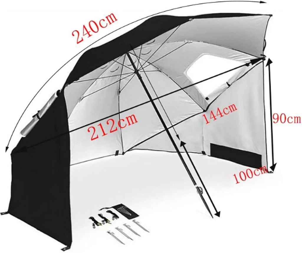 Large Windproof Outdoor Sunshade Umbrella