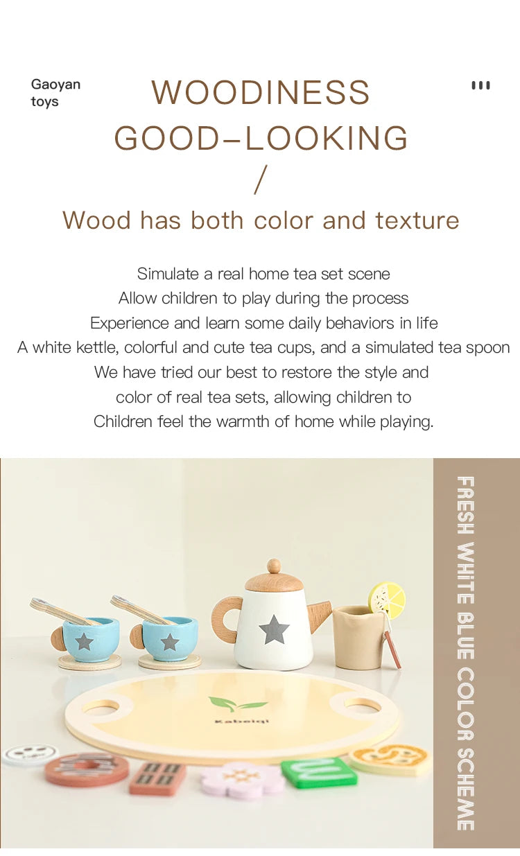 Kids Wooden Tea Party Toy
