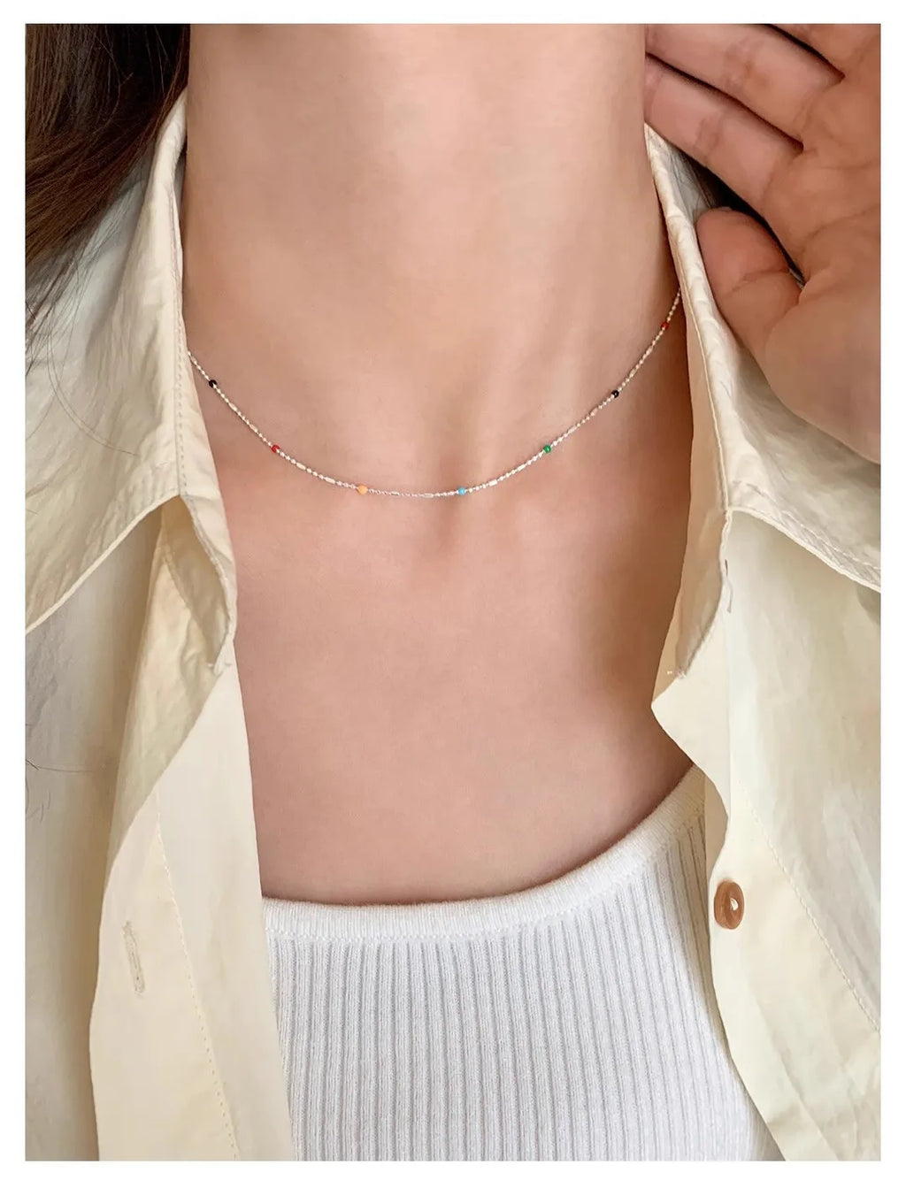 925 Sterling Silver Bead Necklace