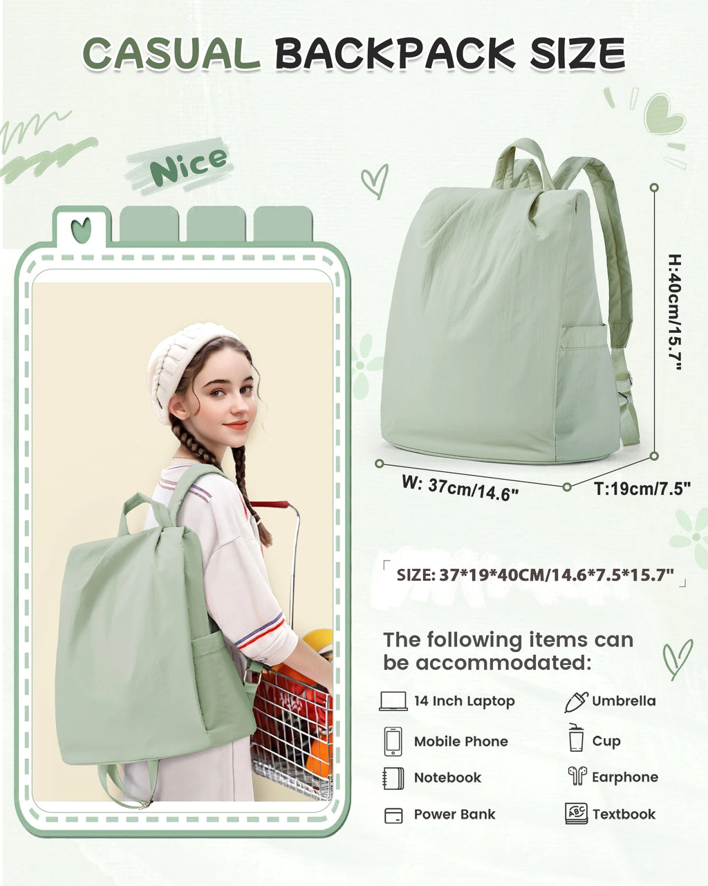 Anti-Theft Lightweight Backpack