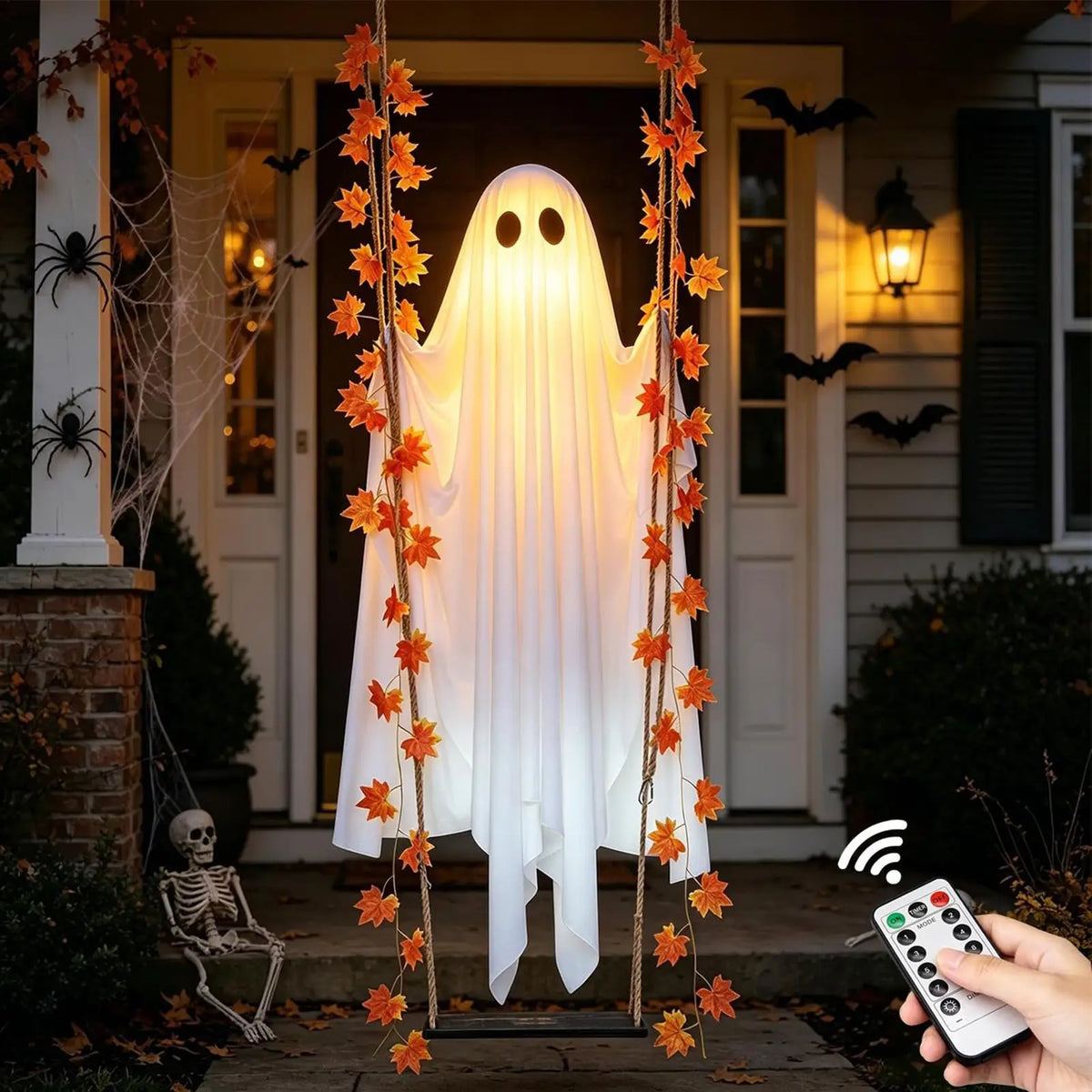 Halloween Remote-Control Swing Ghost