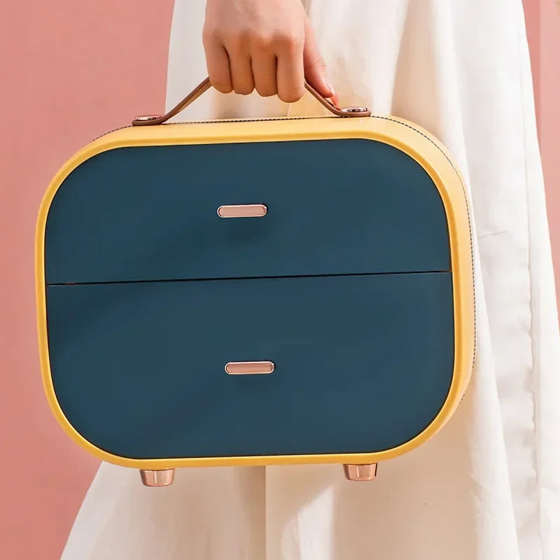 Travel Jewelry Organizer Box with Handle