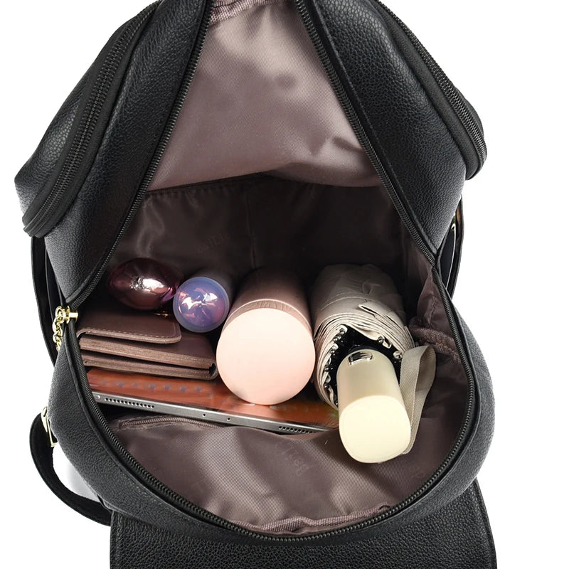 Small Elegant Women’s Leather Backpack